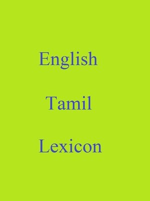 cover image of English Tamil Lexicon